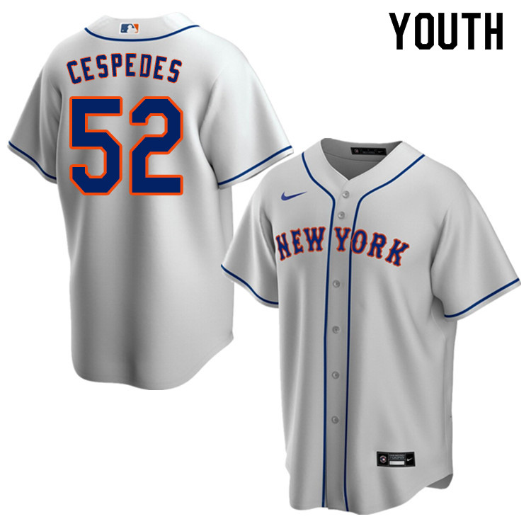 Nike Youth #52 Yoenis Cespedes New York Mets Baseball Jerseys Sale-Gray